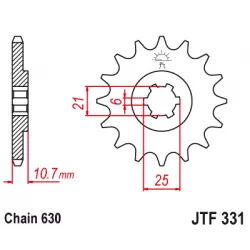 Γρανάζι κίνησης εμπρός JTF331.14 Γρανάζι κίνησης εμπρός JTF331.14