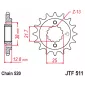 Γρανάζι κίνησης εμπρός JTF511.15 thumb