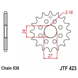 Γρανάζι κίνησης εμπρός JTF423.17 Γρανάζι κίνησης εμπρός JTF423.17
