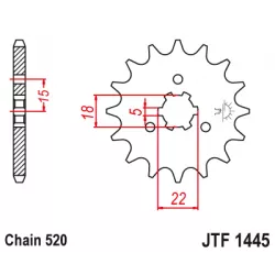 Γρανάζι κίνησης εμπρός JTF1445.14 Γρανάζι κίνησης εμπρός JTF1445.14