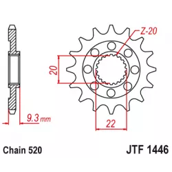 Γρανάζι κίνησης εμπρός JTF1446.13 Γρανάζι κίνησης εμπρός JTF1446.13