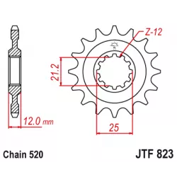 Γρανάζι κίνησης εμπρός JTF823.12 Γρανάζι κίνησης εμπρός JTF823.12