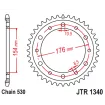 Γρανάζι πίσω κίνησης JT Sprockets JTR1340.45 Γρανάζι πίσω κίνησης JT Sprockets JTR1340.45 thumb