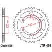 Γρανάζι πίσω κίνησης JT Sprockets JTR498.44 Γρανάζι πίσω κίνησης JT Sprockets JTR498.44 thumb
