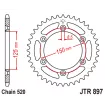 Γρανάζι πίσω κίνησης JT Sprockets JTR897.49 Γρανάζι πίσω κίνησης JT Sprockets JTR897.49 thumb
