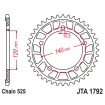 Γρανάζι πίσω κίνησης JT Sprockets JTA1792.43 thumb