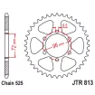 Γρανάζι πίσω κίνησης JT Sprockets JTR813.40 Γρανάζι πίσω κίνησης JT Sprockets JTR813.40 thumb