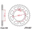 Γρανάζι πίσω κίνησης JT Sprockets JTR857.42 Γρανάζι πίσω κίνησης JT Sprockets JTR857.42 thumb