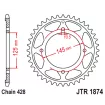 Γρανάζι πίσω κίνησης JT Sprockets JTR1874.56 Γρανάζι πίσω κίνησης JT Sprockets JTR1874.56 thumb