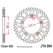 Γρανάζι πίσω κίνησης JT Sprockets JTA894.50 ORG thumb