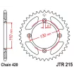 Γρανάζι πίσω κίνησης JT Sprockets JTR215.51 Γρανάζι πίσω κίνησης JT Sprockets JTR215.51 thumb