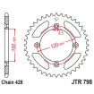 Γρανάζι πίσω κίνησης JT Sprockets JTR798.47 thumb