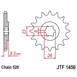 Γρανάζι κίνησης εμπρός JTF1450.13 Γρανάζι κίνησης εμπρός JTF1450.13