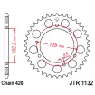 Γρανάζι πίσω κίνησης JT Sprockets JTR1132.48 Γρανάζι πίσω κίνησης JT Sprockets JTR1132.48 thumb