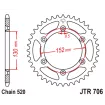 Γρανάζι πίσω κίνησης JT Sprockets JTR706.48 Γρανάζι πίσω κίνησης JT Sprockets JTR706.48 thumb