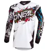 Μπλούζα motocross O'NEAL ELEMENT VILLAIN WHITE