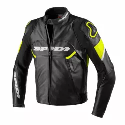 Δερμάτινο μπουφάν μηχανής SPIDI IGNITE ΜΑΥΡΟ/ΚΙΤΡΙΝΟ NS19212