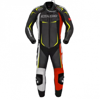 Δερμάτινη φόρμα αναβάτη SPIDI TRACK WIND PRO RED/YELLOW FLUO