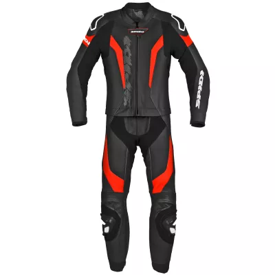 Δερμάτινη φόρμα αναβάτη SPIDI LASER TOURING ΜΑΥΡΟ/ΚΟΚΚΙΝΟ