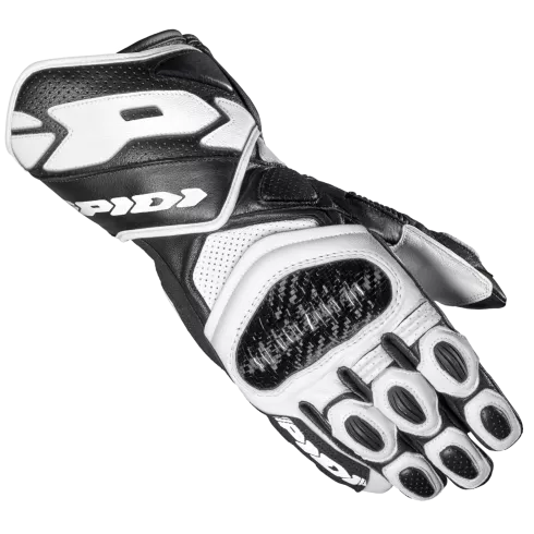 Γάντια μηχανής SPIDI Carbo 7 BLACK/WHITE Γάντια μηχανής SPIDI Carbo 7 BLACK/WHITE