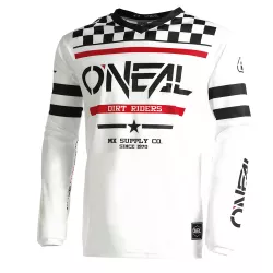 Μπλούζα motocross O'NEAL SQUADRON V.22 WHITE/BLACK Μπλούζα motocross O'NEAL SQUADRON V.22 WHITE/BLACK