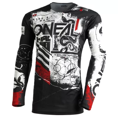 Μπλούζα motocross O'NEAL MAYHEM SCARZ V.22 BLACK/WHITE/RED Μπλούζα motocross O'NEAL MAYHEM SCARZ V.22 BLACK/WHITE/RED