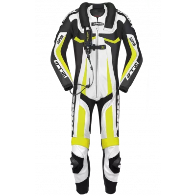 Δερμάτινη φόρμα αναβάτη SPIDI T-2 Neck Dps Airbag ACID GREEN/BLACK