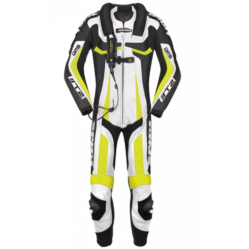 Δερμάτινη φόρμα αναβάτη SPIDI T-2 Neck Dps Airbag ACID GREEN/BLACK Δερμάτινη φόρμα αναβάτη SPIDI T-2 Neck Dps Airbag ACID GREEN/BLACK