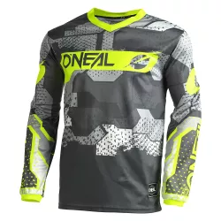 Μπλούζα motocross O`NEAL ELEMENT CAMO V.22 GRAY/NEON YELLOW Μπλούζα motocross O`NEAL ELEMENT CAMO V.22 GRAY/NEON YELLOW