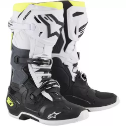 Μπότες μηχανής motocross ALPINESTARS TECH 10 Black/White/Yellow Fluorescent Μπότες μηχανής motocross ALPINESTARS TECH 10 Black/White/Yellow Fluorescent