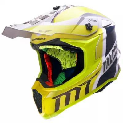 Κράνος μηχανής motocross MT FALCON WARRIOR-YELLOW