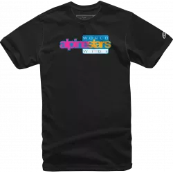 Ανδρική μπλούζα ALPINESTARS TEE WORLD WIDE ΜΑΥΡΟ Ανδρική μπλούζα ALPINESTARS TEE WORLD WIDE ΜΑΥΡΟ