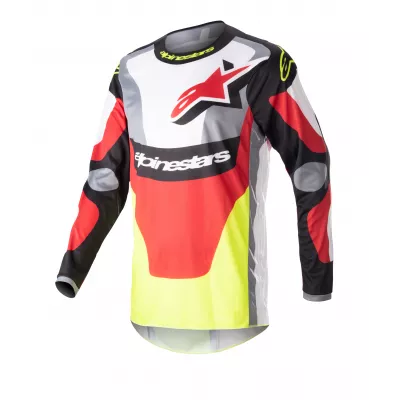 Μπλούζα motocross ALPINESTARS F-AGENT ΚΟΚΚΙΝΟ/ΚΙΤΡΙΝΟ