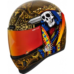 Κράνος μηχανής ICON AIRFORM SUICIDE KING GOLD Κράνος μηχανής ICON AIRFORM SUICIDE KING GOLD