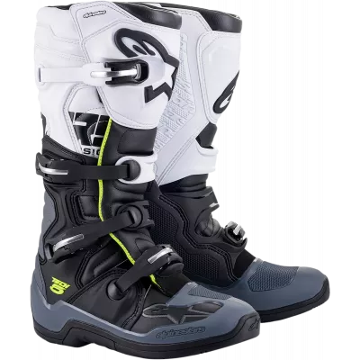 Μπότες μηχανής motocross ALPINESTARS TECH 5 ΜΑΥΡΟ/ΓΚΡΙ/ΑΣΠΡΟ