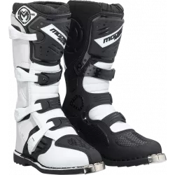 Μπότες μηχανής motocross MOOSE RACING QUALIFIER ΜΑΥΡΟ/ΑΣΠΡΟ