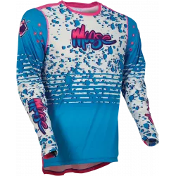 Μπλούζα μηχανής motocross MOOSE RACING AGROID ΑΣΠΡΟ/ΡΟΖ/ΜΠΛΕ