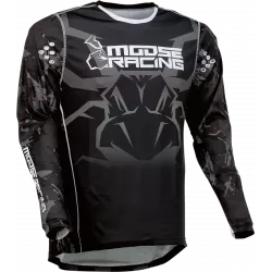 Μπλούζα μηχανής motocross MOOSE RACING AGROID ΓΚΡΙ/ΜΑΥΡΟ Μπλούζα μηχανής motocross MOOSE RACING AGROID ΓΚΡΙ/ΜΑΥΡΟ
