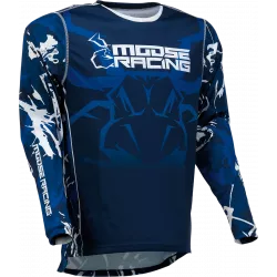 Μπλούζα μηχανής motocross MOOSE RACING AGROID ΜΠΛΕ/ΑΣΠΡΟ Μπλούζα μηχανής motocross MOOSE RACING AGROID ΜΠΛΕ/ΑΣΠΡΟ