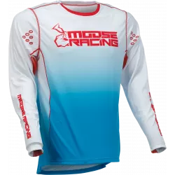 Μπλούζα μηχανής motocross MOOSE RACING AGROID ΑΣΠΡΟ/ΚΟΚΚΙΝΟ/ΜΠΛΕ Μπλούζα μηχανής motocross MOOSE RACING AGROID ΑΣΠΡΟ/ΚΟΚΚΙΝΟ/ΜΠΛΕ