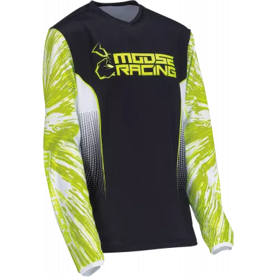 Παιδική μπλούζα motocross MOOSE RACING AGROID HI-VIZ/BLACK