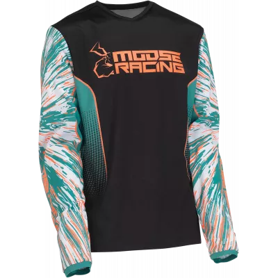 Παιδική μπλούζα motocross MOOSE RACING AGROID TEAL/ORANGE/BLACK