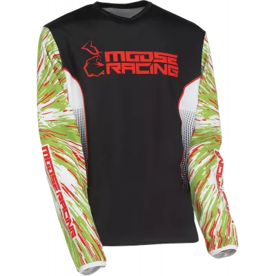 Παιδική μπλούζα motocross MOOSE RACING AGROID RED/GREEN/BLACK