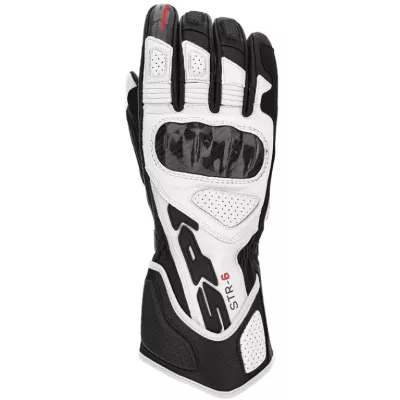 Δερμάτινα γάντια μηχανής SPIDI STR-6 Black/White