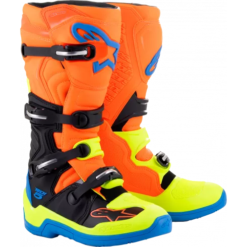 Μπότες μηχανής motocross ALPINESTARS TECH 5 OR FL/BL/YL Μπότες μηχανής motocross ALPINESTARS TECH 5 OR FL/BL/YL