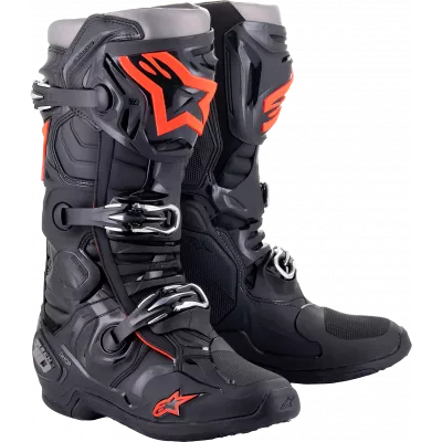 Μπότες μηχανής motocross ALPINESTARS TECH 10 BK/RD/FLUO