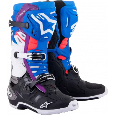 Μπότες μηχανής motocross ALPINESTARS Tech 10 Supervented ΜΑΥΡΟ/ΑΣΠΡΟ/ΜΠΛΕ