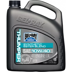 Λάδι μηχανής BEL-RAY THUMPER RACING Synthetic Ester Blend T4 10W-40 4L Λάδι μηχανής BEL-RAY THUMPER RACING Synthetic Ester Blend T4 10W-40 4L