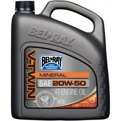 Λάδι μηχανής BEL-RAY V-Twin Mineral 4T 20W-50 - 4 Λίτρα Λάδι μηχανής BEL-RAY V-Twin Mineral 4T 20W-50 - 4 Λίτρα
