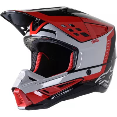 Κράνος μηχανής motocross ALPINESTARS SM5 BEAM BLACK/GRAY/RED Κράνος μηχανής motocross ALPINESTARS SM5 BEAM BLACK/GRAY/RED